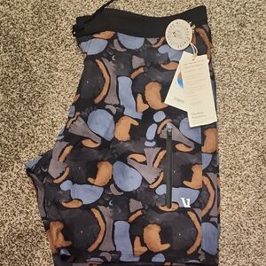 Vuori Abstract Blue and Brown Board Shorts